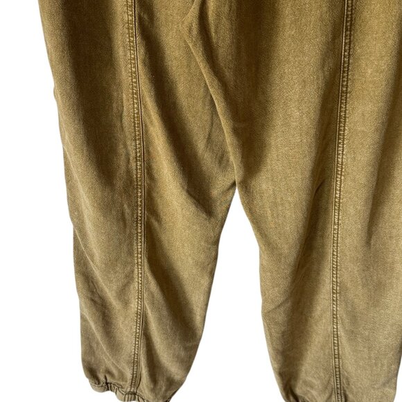 Anthropologie Rhys Utility Jogger Pant Sz Large Linen Blend Utility Moss Green - Picture 9 of 16